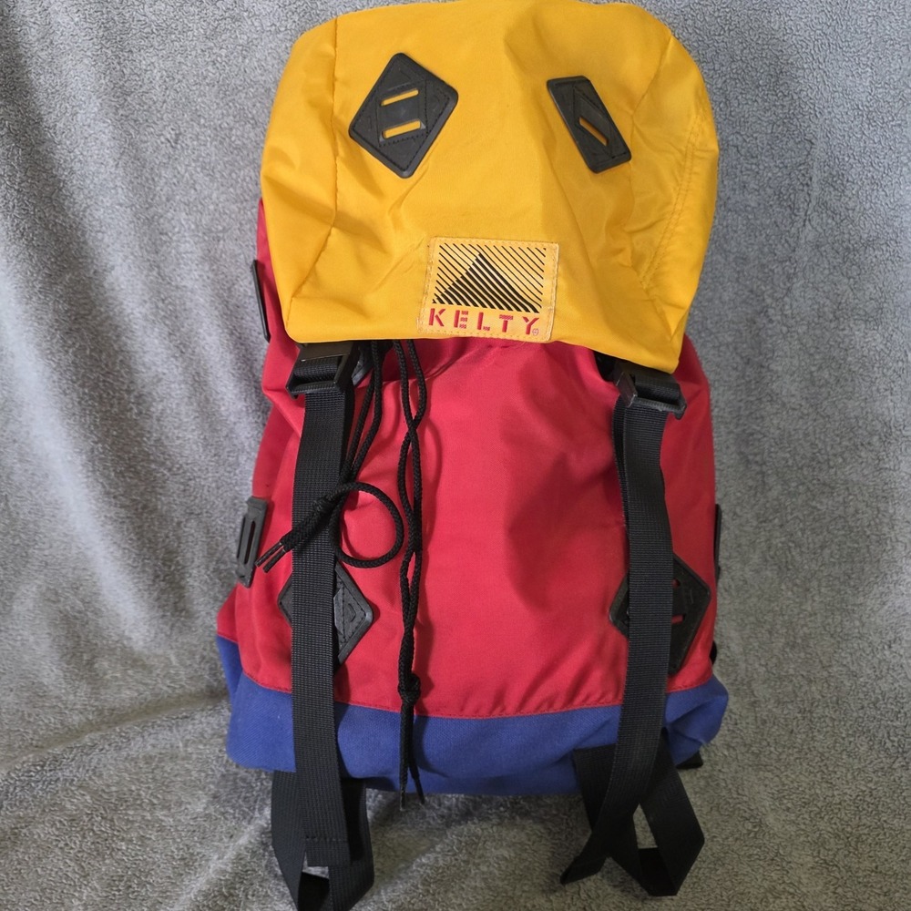 Vintage Kelty Mocking Bird Backpack Soft Pack Nylon Hiking Trekking Camping Red